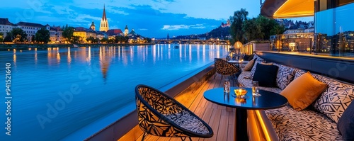 Taking a river cruise on the Danube, Europe