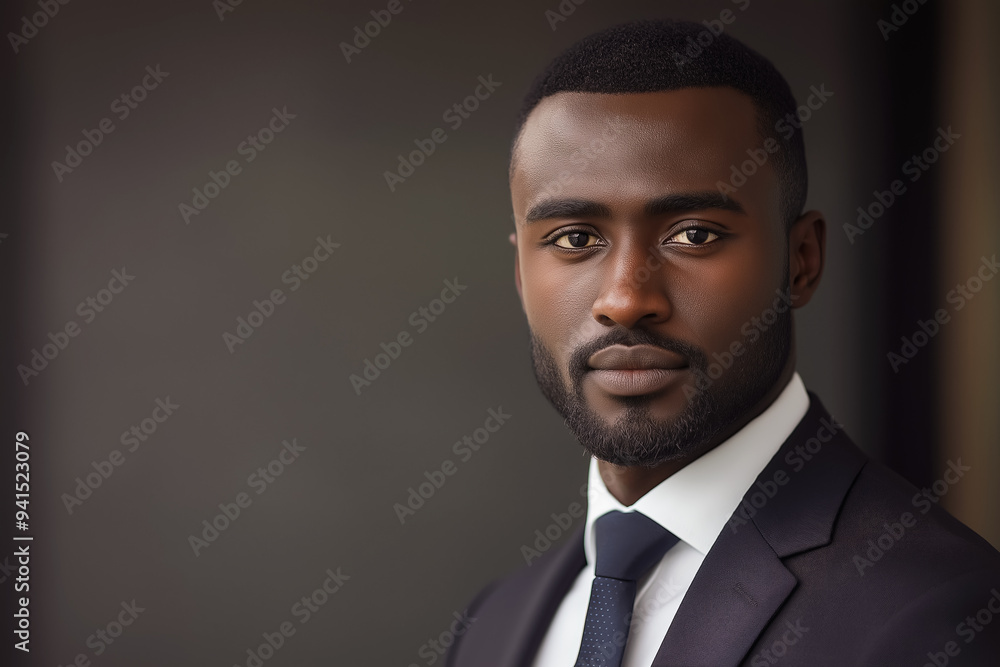 Smiling african american black man in business suit . Happy black ...