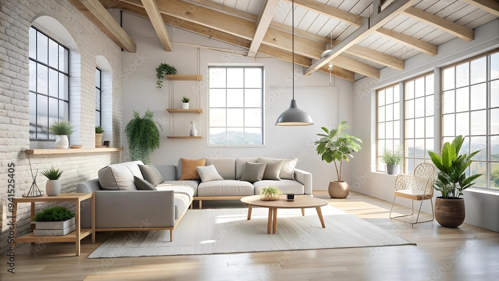 A Serene City Escape: Minimalist Loft with Natural Light AI Generated A Serene City Escape: Minimalist Loft with Natural Light AI Generated