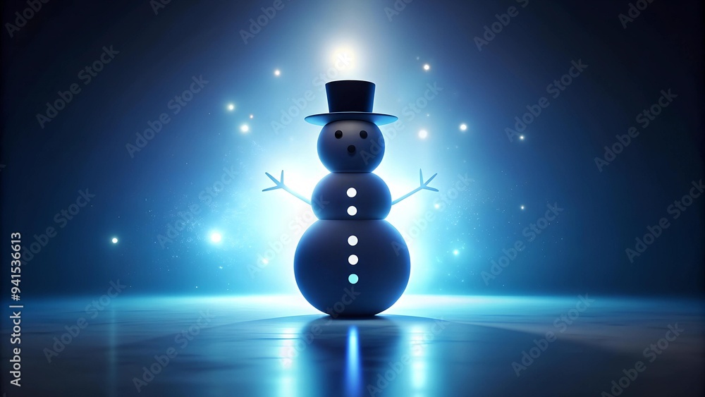 Silhouetted Snowman Against Glowing 2025 for a Festive New Year's Eve Generative AI Silhouetted Snowman Against Glowing 2025 for a Festive New Year's Eve Generative AI