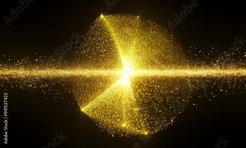 Wallpaper Mural Animated Glowing Shooting Star with a Golden Particle Tail on Black Background Torontodigital.ca