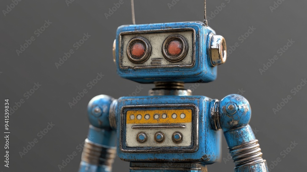 Fototapeta premium Mini Retro Robot Toy