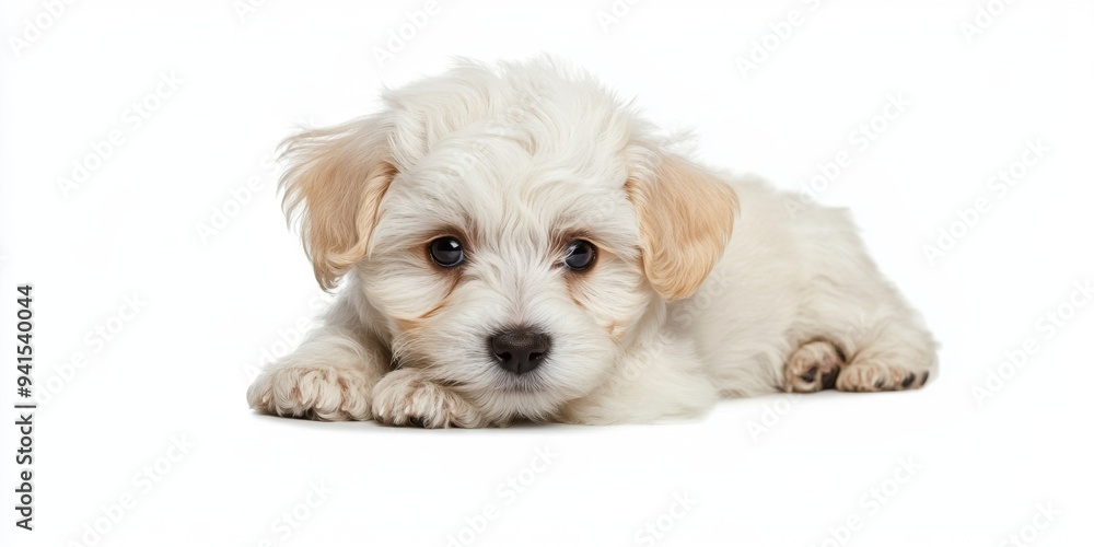 Adorable Maltipoo Puppy: Smiling Brown and White Mixed Breed Dog Isolated. Charming Teddy Bear-like Companion Perfect for Pet Lovers. Cute Canine Portrait Ideal for Animal Care Advertising and Seasona Adorable Maltipoo Puppy: Smiling Brown and White Mixed Breed Dog Isolated. Charming Teddy Bear-like Companion Perfect for Pet Lovers. Cute Canine Portrait Ideal for Animal Care Advertising and Seasona