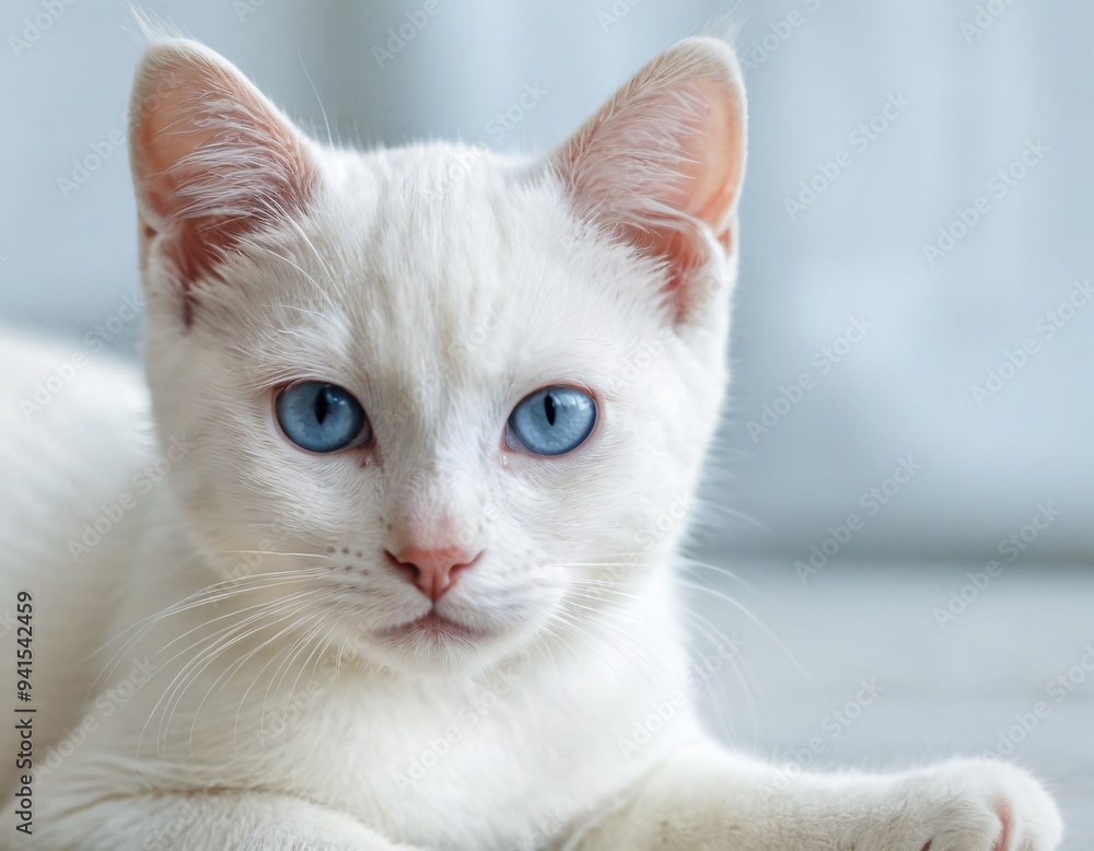 kitten white beautiful blue eyes pet cat. Ai generated image kitten white beautiful blue eyes pet cat. Ai generated image