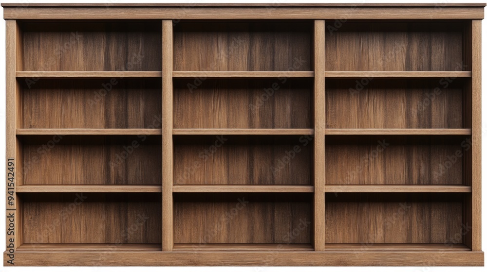Rustic Wooden Bookshelf with Slats Rustic Wooden Bookshelf with Slats