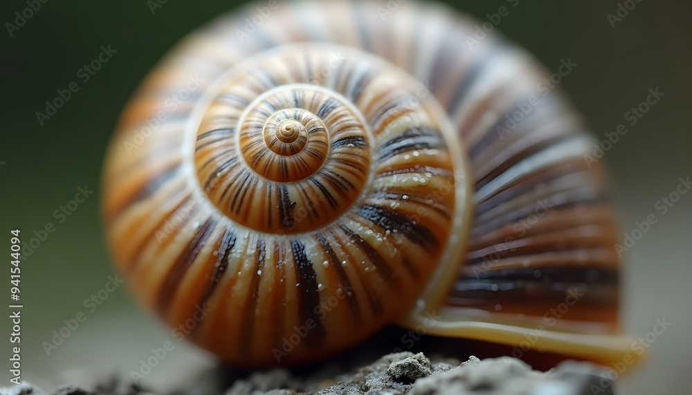 snail shell on black snail shell on black