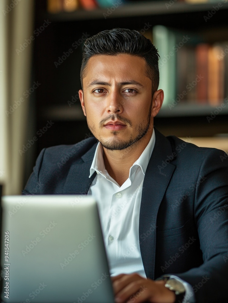 Business Professional Sitting at a Desk Business Professional Sitting at a Desk