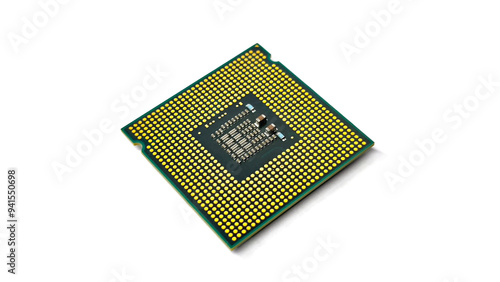 cpu for computer on white background photo