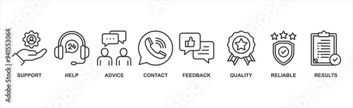 Customer service web icon vector illustration concept with icon