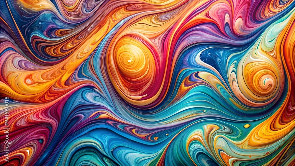 A Symphony of Color: Abstract Marble Swirls in Vibrant Hues generative AI A Symphony of Color: Abstract Marble Swirls in Vibrant Hues generative AI