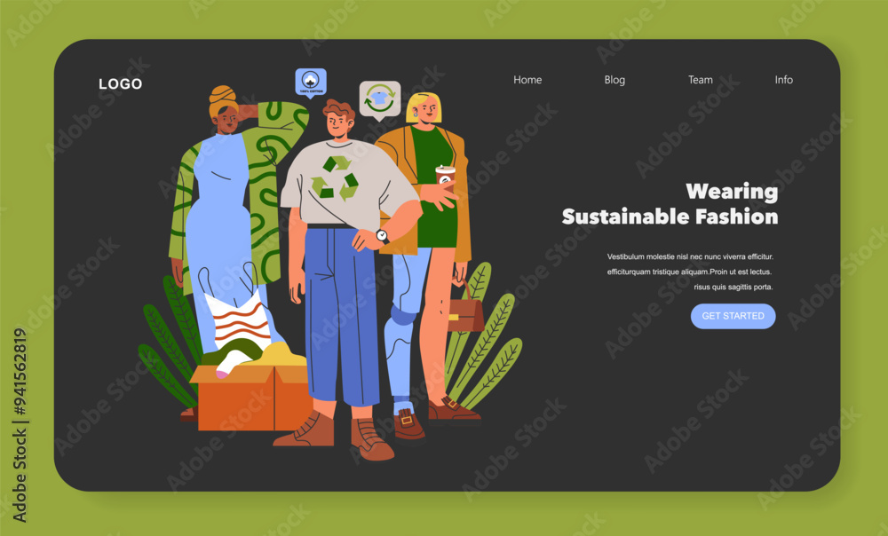 Sustainability Lifestyle. Flat Vector Illustration Sustainability Lifestyle. Flat Vector Illustration