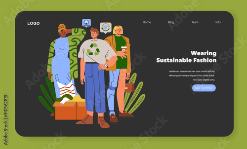 Sustainability Lifestyle. Flat Vector Illustration