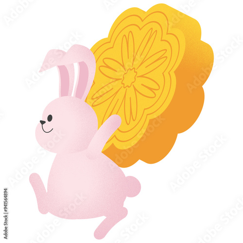 Mooncake and Rabbit Moon illustration