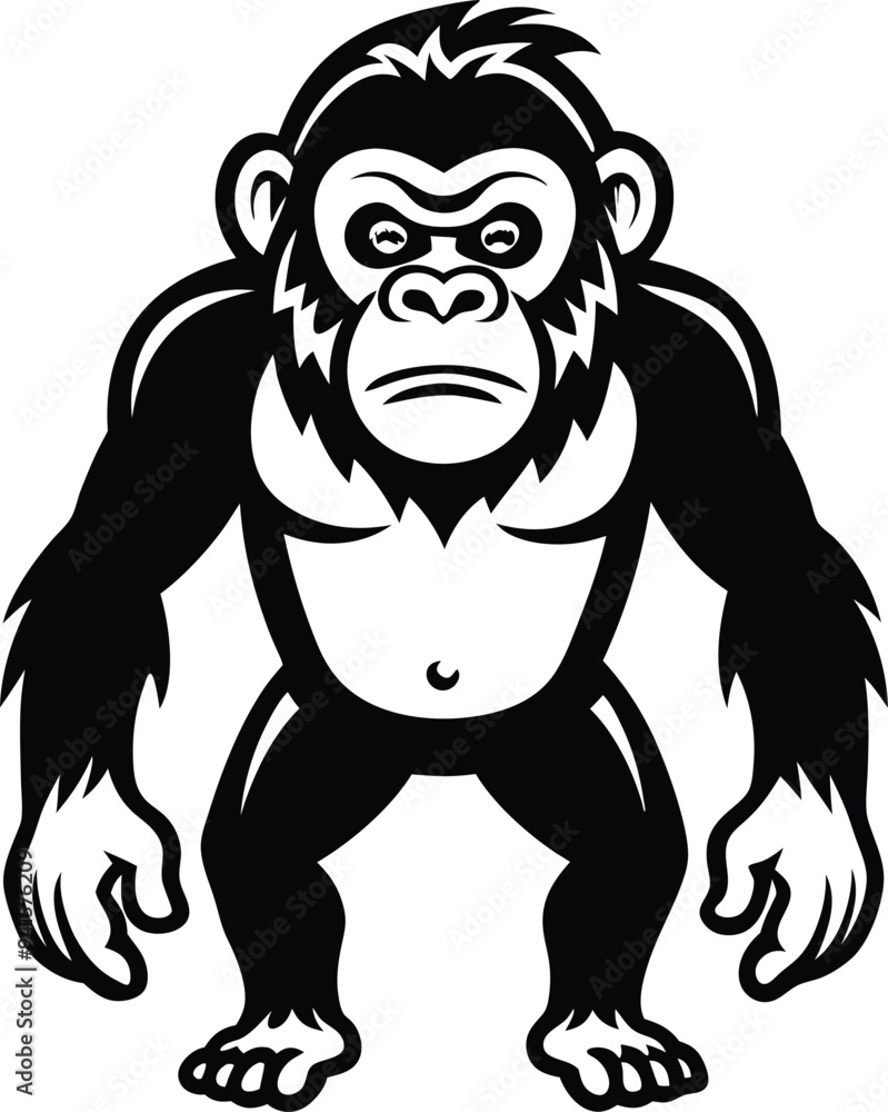 apes silhouette illustration black and white apes silhouette illustration black and white