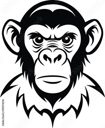 apes silhouette illustration black and white photo