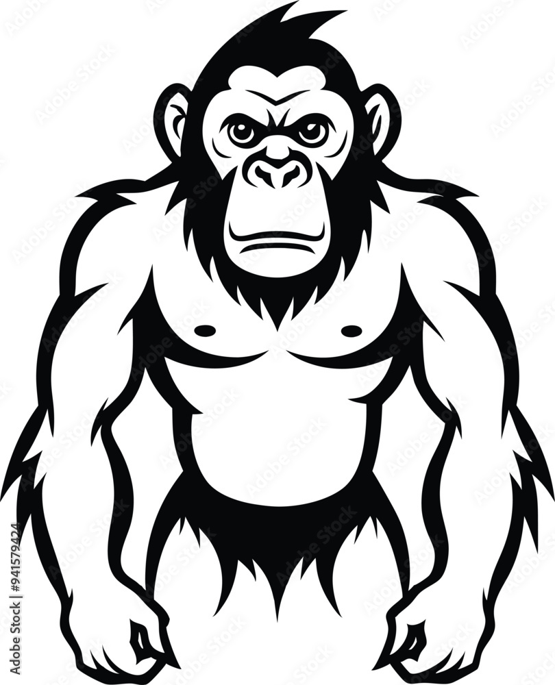 apes silhouette illustration black and white apes silhouette illustration black and white