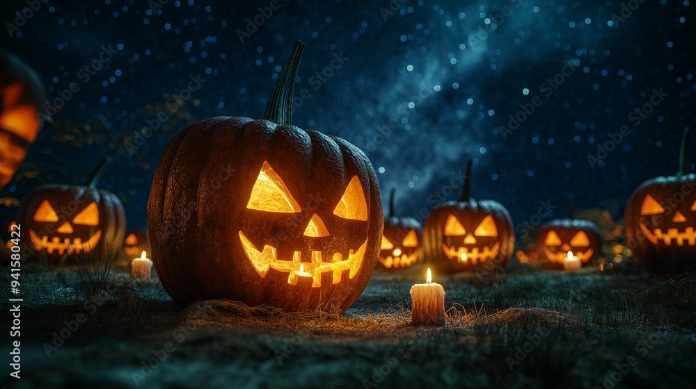 Enchanted Pumpkins in the Night Enchanted Pumpkins in the Night