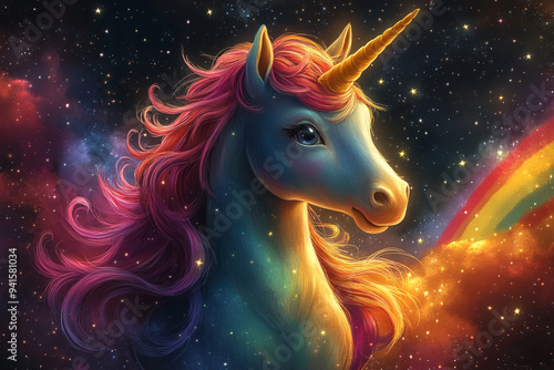 cute rainbow unicorn