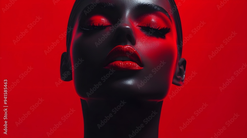 An example of how to combine red and black colors to create a stunning stylish image An example of how to combine red and black colors to create a stunning stylish image