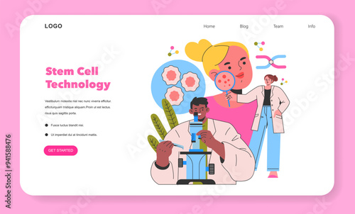 Scincare Innovation. Flat Vector Illustration