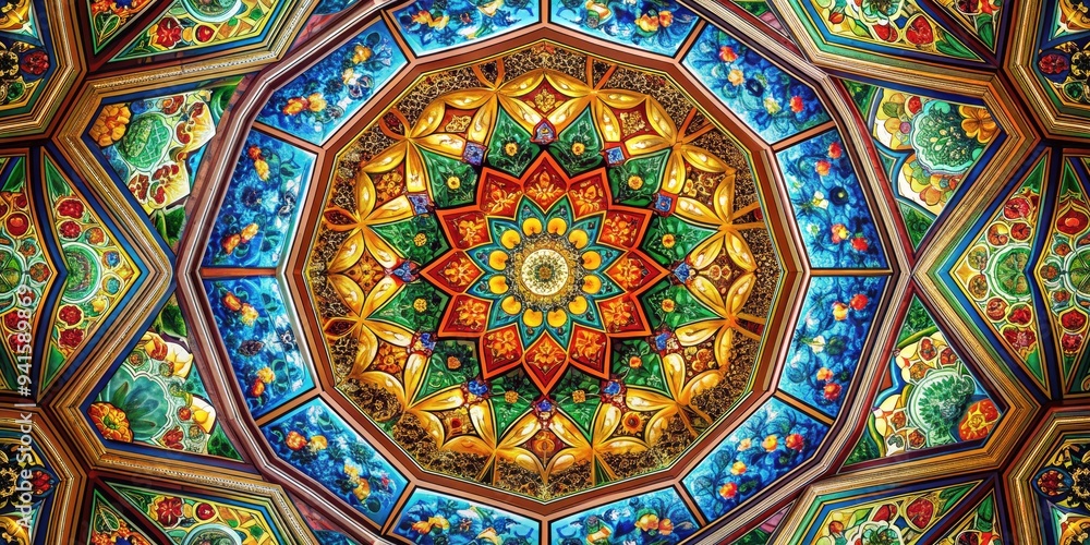 Chromatic Symmetry: Vibrant colors are used in balanced and symmetrical octagonal arrangements. Chromatic Symmetry: Vibrant colors are used in balanced and symmetrical octagonal arrangements.