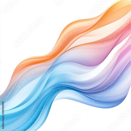 Vibrant wave design showcasing fluid motion with soft colors, perfect for backgrounds or creative projects.