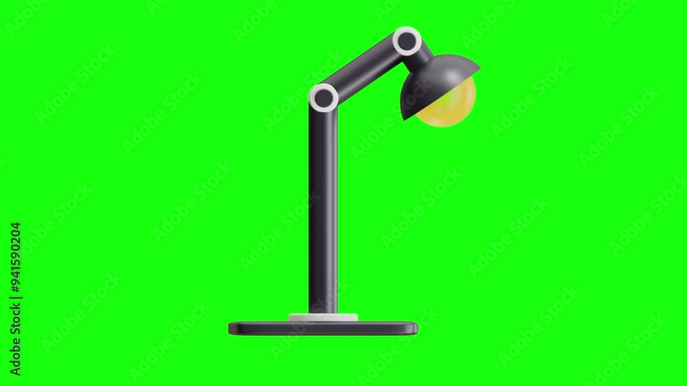 3D Illustration of Modern Desk Lamp with Black and Yellow Icon Animation
3D Illustration of Modern Desk Lamp with Black and Yellow Icon Animation