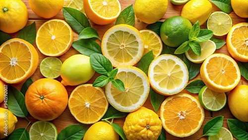 Citrus Embrace - zesty, tangy, refreshing, yellow, uplifting photo