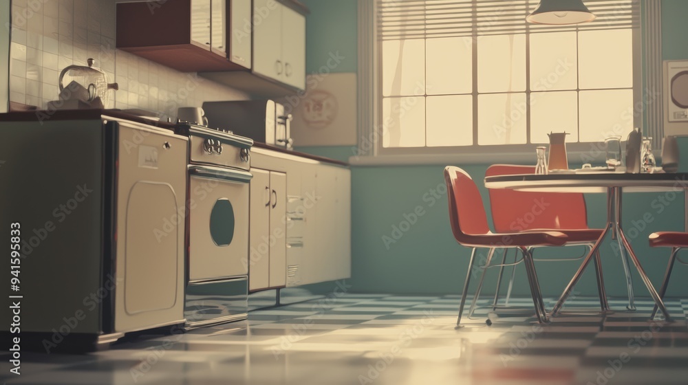 Minimal Kitchen Concept with Retro Design Elements and Natural Light Minimal Kitchen Concept with Retro Design Elements and Natural Light