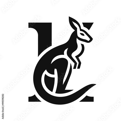 Kangaroo L letter logo