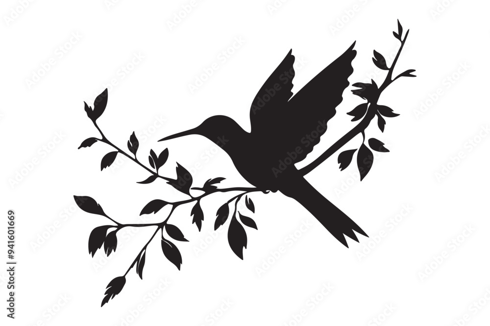 Hummingbird silhouette vector Hummingbird silhouette vector