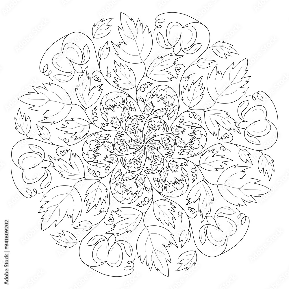 Fototapeta premium Mandala creative art design for children and adult coloring book. 