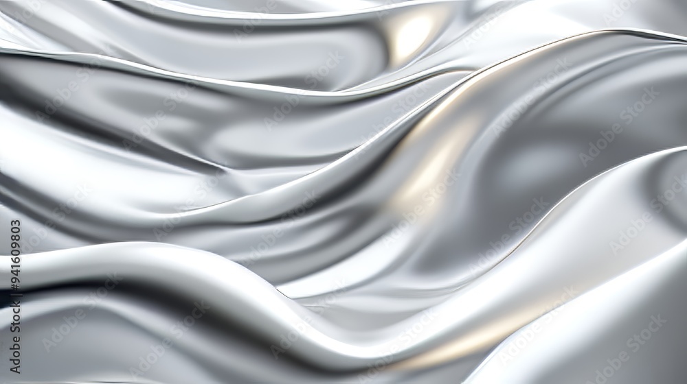 A silver fabric with a wave pattern A silver fabric with a wave pattern