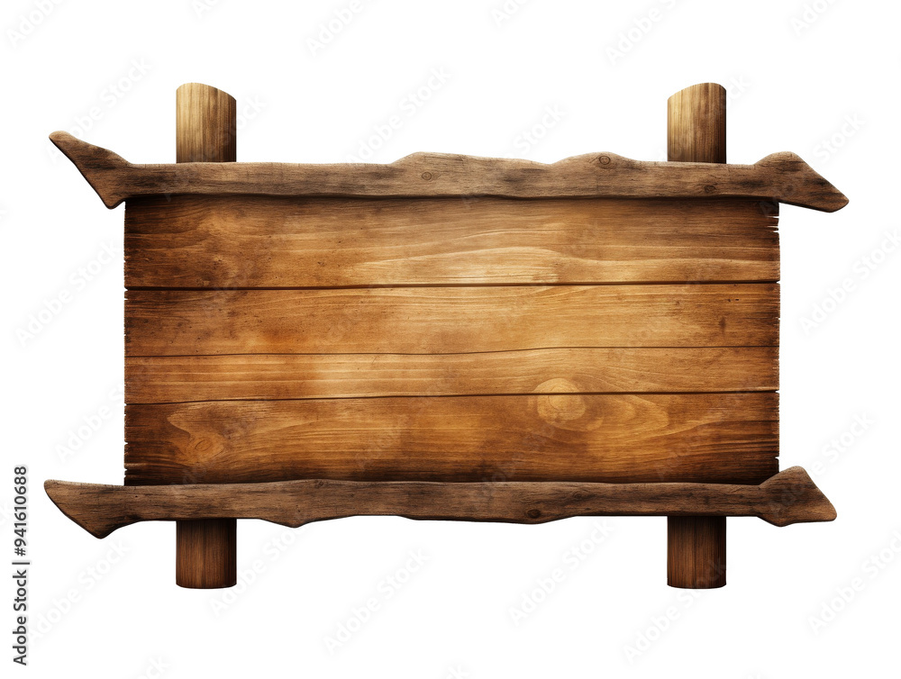 Wooden Signboard With Rustic Charm isolated on transparent png background Wooden Signboard With Rustic Charm isolated on transparent png background
