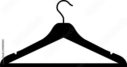 Hanger icon. Clothes Hangers silhouette collection. Coat rack symbol. Hang for coat, shirt or suit. Vector illustration