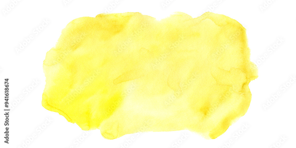Vibrant yellow watercolor hand dawn stain. Aquarelle soft sky texture splashes and strokes illustration. For your projects for backdrops or design elements. Empty space for greeting text Vibrant yellow watercolor hand dawn stain. Aquarelle soft sky texture splashes and strokes illustration. For your projects for backdrops or design elements. Empty space for greeting text