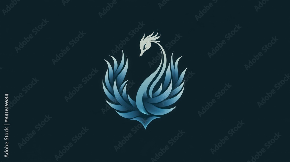 Abstract Blue Bird Illustration Abstract Blue Bird Illustration