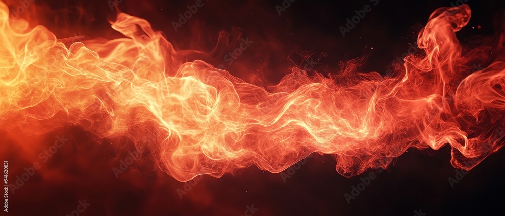Beautiful abstract fire swirl with vibrant colors and dynamic motion ...