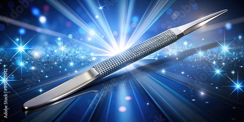 Crystalline Surgeon's Scalpel: A surgical scalpel with a sparkling, crystalline blade, adding an element of elegance and precision to the operating room. photo