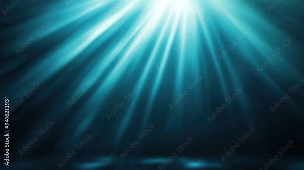 Breathtaking underwater light rays illuminating a serene blue space, creating a tranquil and mesmerizing atmosphere. Breathtaking underwater light rays illuminating a serene blue space, creating a tranquil and mesmerizing atmosphere.