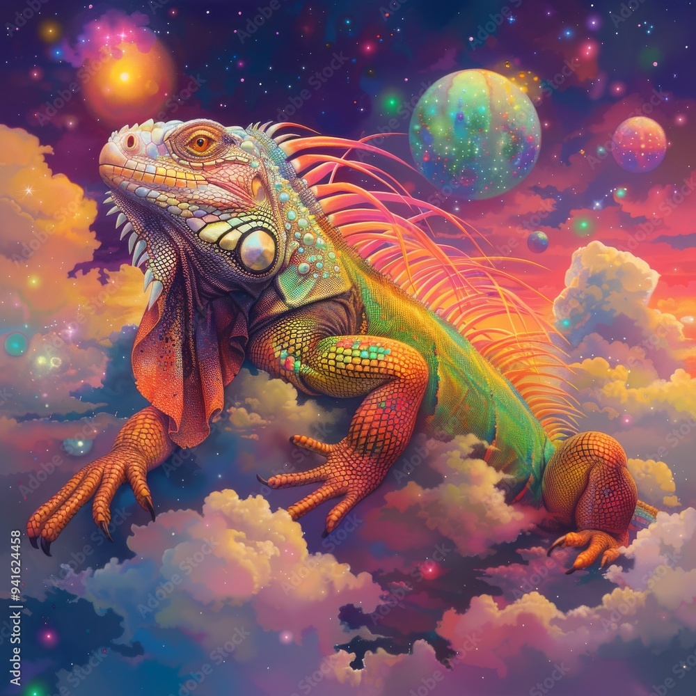 animal, colorful, cosmic, fantasy, magical animal, colorful, cosmic, fantasy, magical
