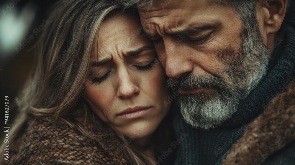 A man and a woman are hugging each other A man and a woman are hugging each other