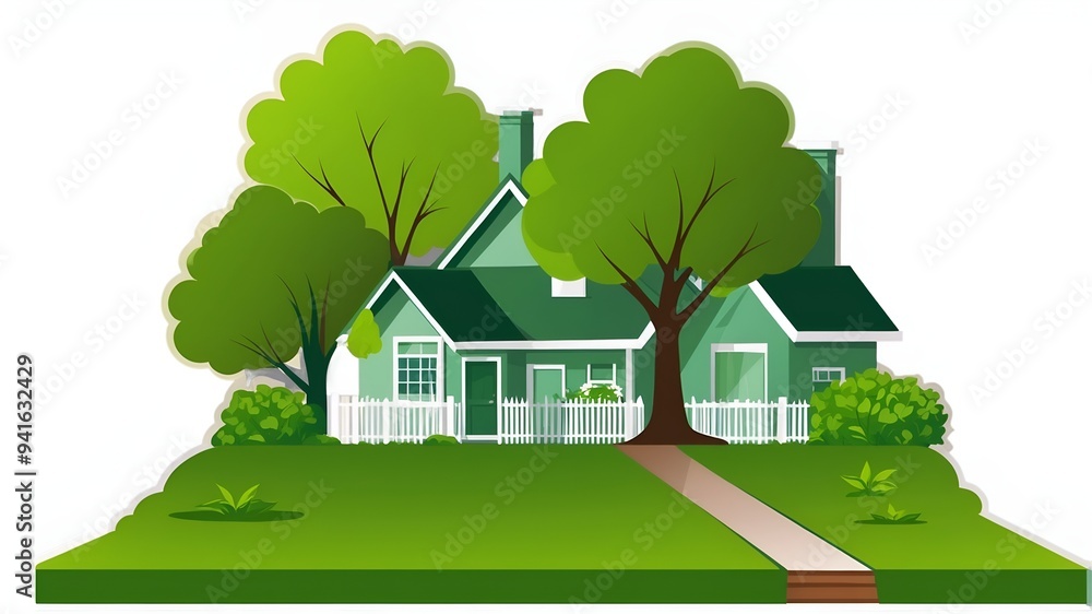 green house with trees green house with trees