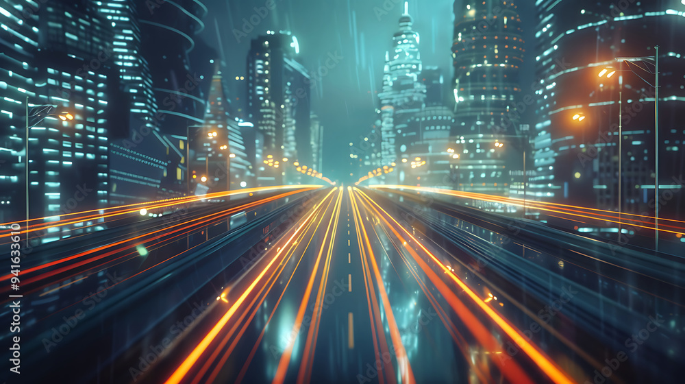 Fototapeta premium empty city road