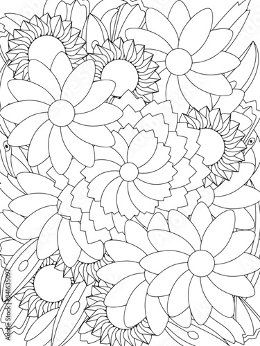 Flowers Coloring Book Pages Flowers Patterns