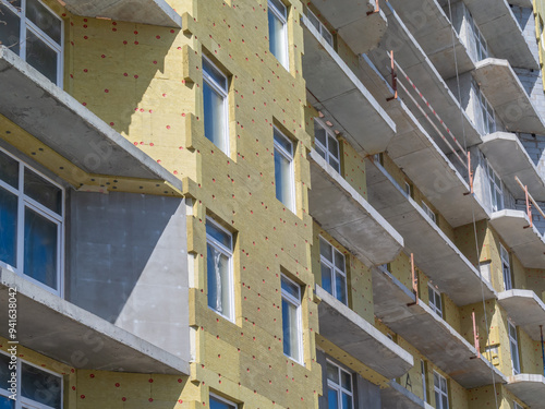 Photos TExterior cladding construction works