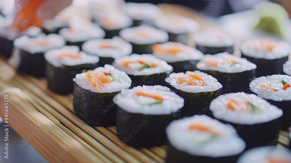 Sushi from fresh in Asian cuisine cooking food asia. Sushi from fresh in Asian cuisine cooking food asia.