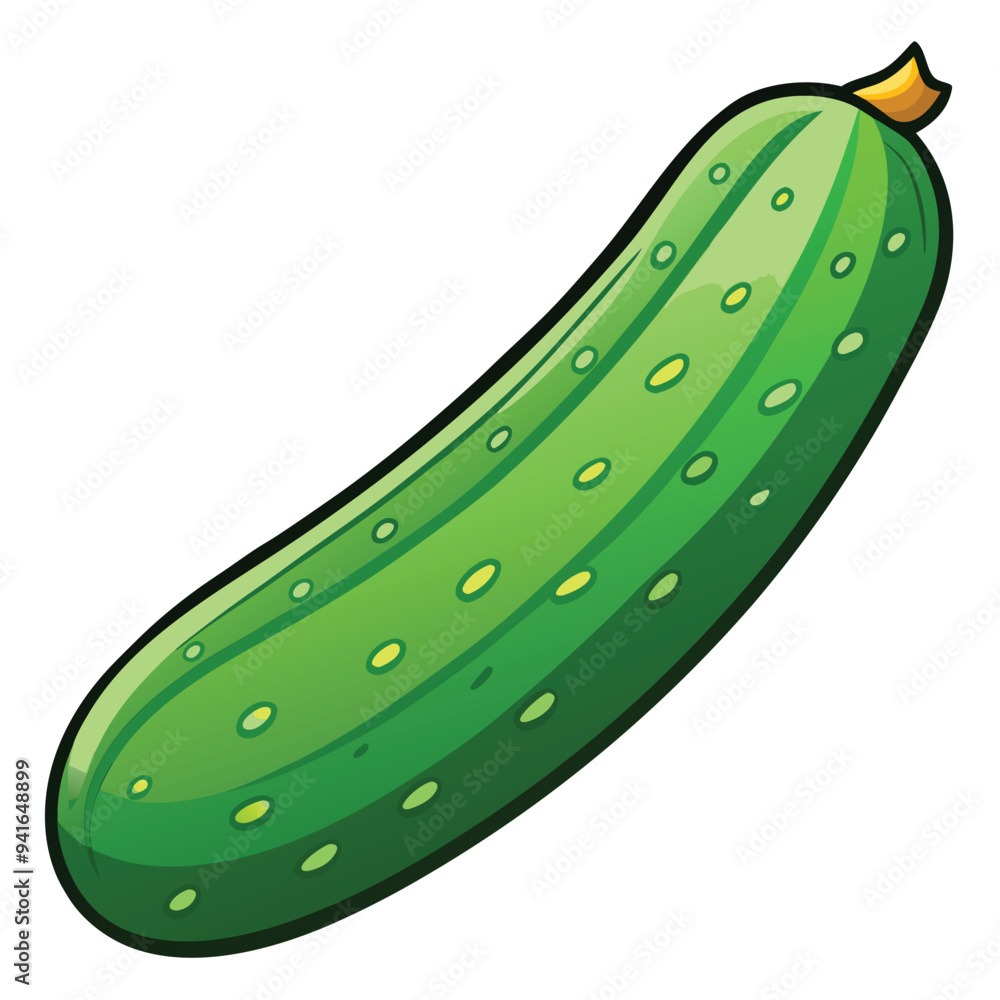 Cucumber Cartoon Style Vector illusration , Food Vegetable Vector Cucumber Cartoon Style Vector illusration , Food Vegetable Vector