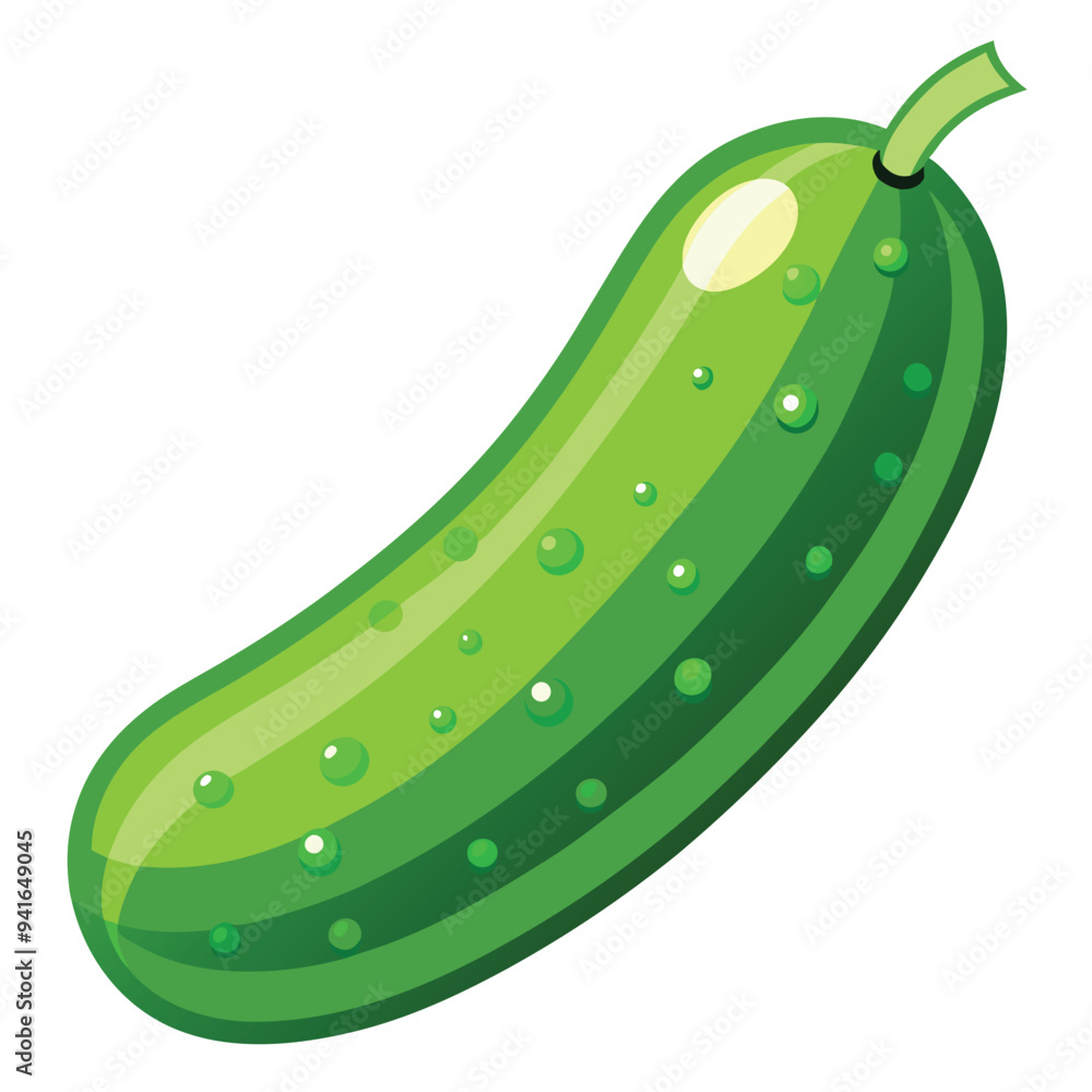 Cucumber Cartoon Style Vector illusration , Food Vegetable Vector Cucumber Cartoon Style Vector illusration , Food Vegetable Vector