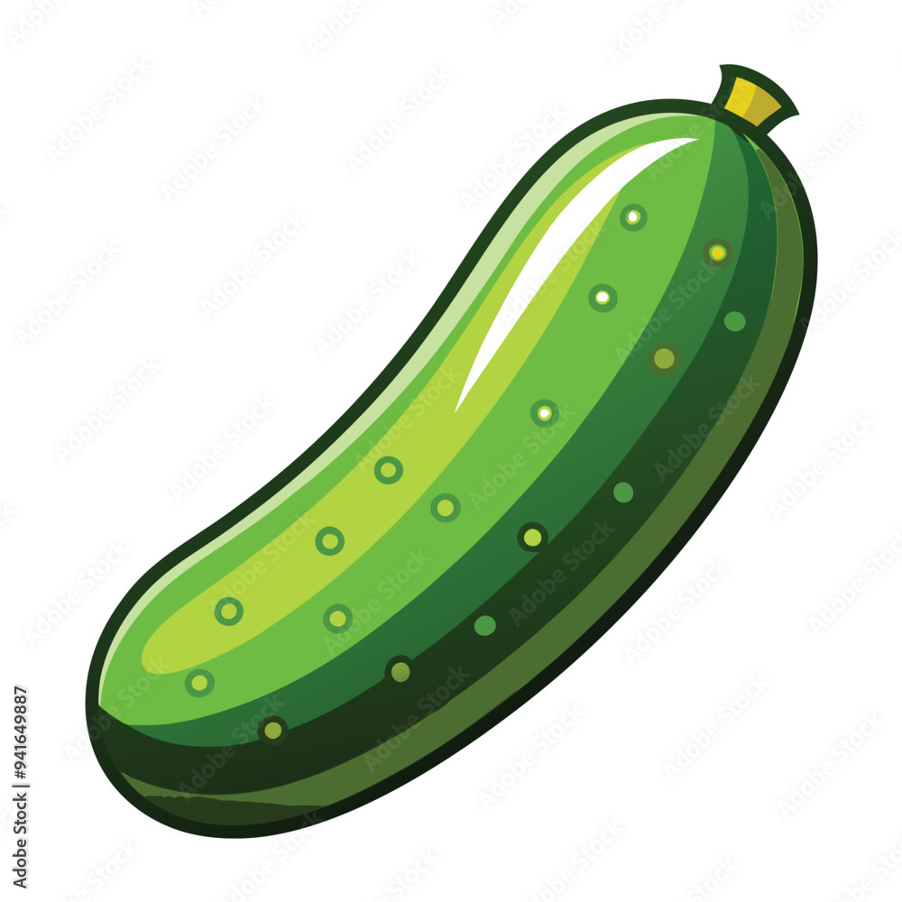 Cucumber Cartoon Style Vector illusration , Food Vegetable Vector Cucumber Cartoon Style Vector illusration , Food Vegetable Vector
